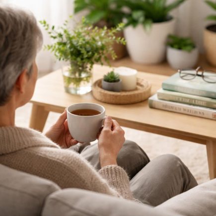 personne-canape-tasse-the-plantes