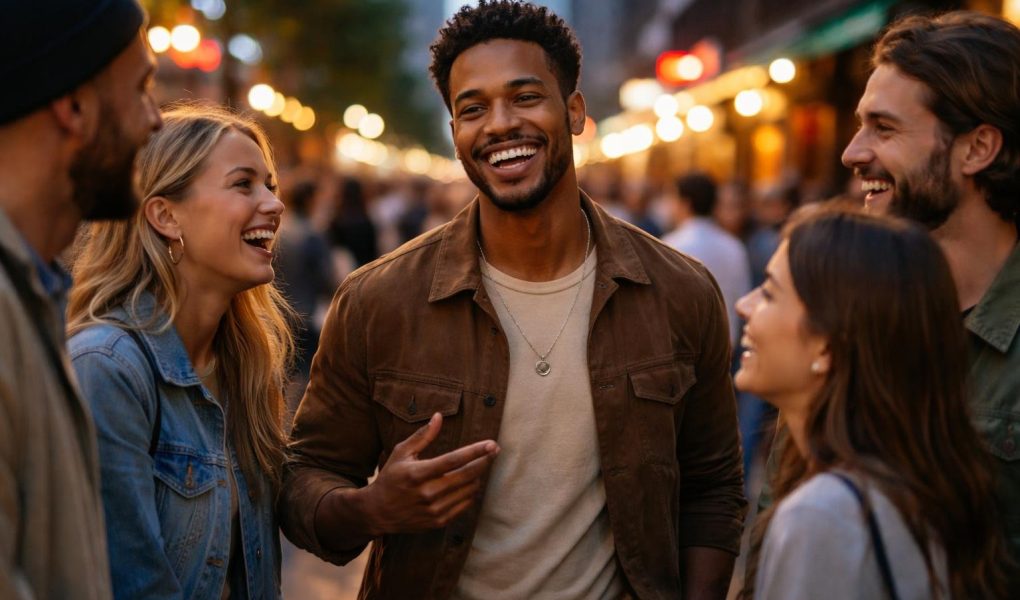 personnes-discutant-rire-ville-lumieres
