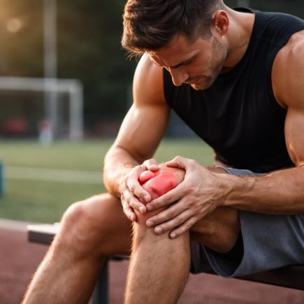 athlete-dos-banc-genou-douloureux