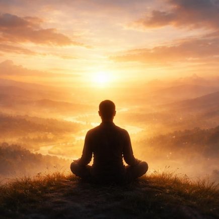 silhouette-meditation-coucher-soleil-colline