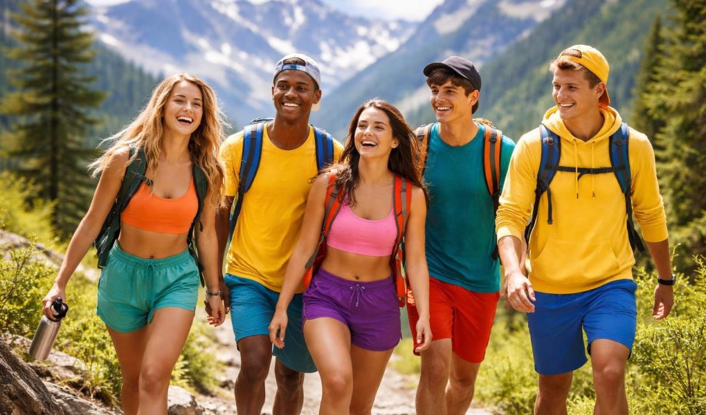 amis-tenue-sport-sentier-montagne