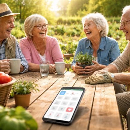 personnes-agees-jardin-smartphone-atmosphere-conviviale